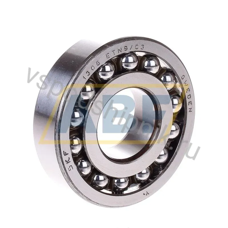 Самоустанавливающийся шариковый подшипник двухрядный 1306ETN9/C3 SKF 360
