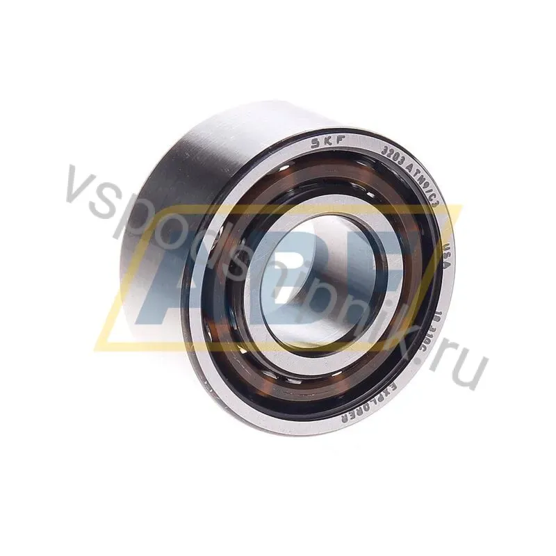 Радиально-упорный шариковый подшипник двухрядный 3203ATN9/C3 SKF 360