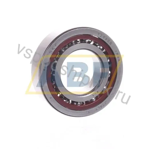Подшипник шариковый радиально-упорный однорядный 7206CD/P4A SKF 30×62×16 мм