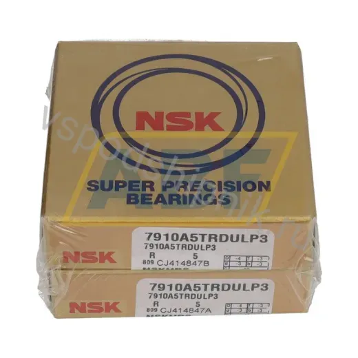 Подшипник шариковый радиально-упорный однорядный 7910A5TRDULP3 NSK 50×72×24 мм