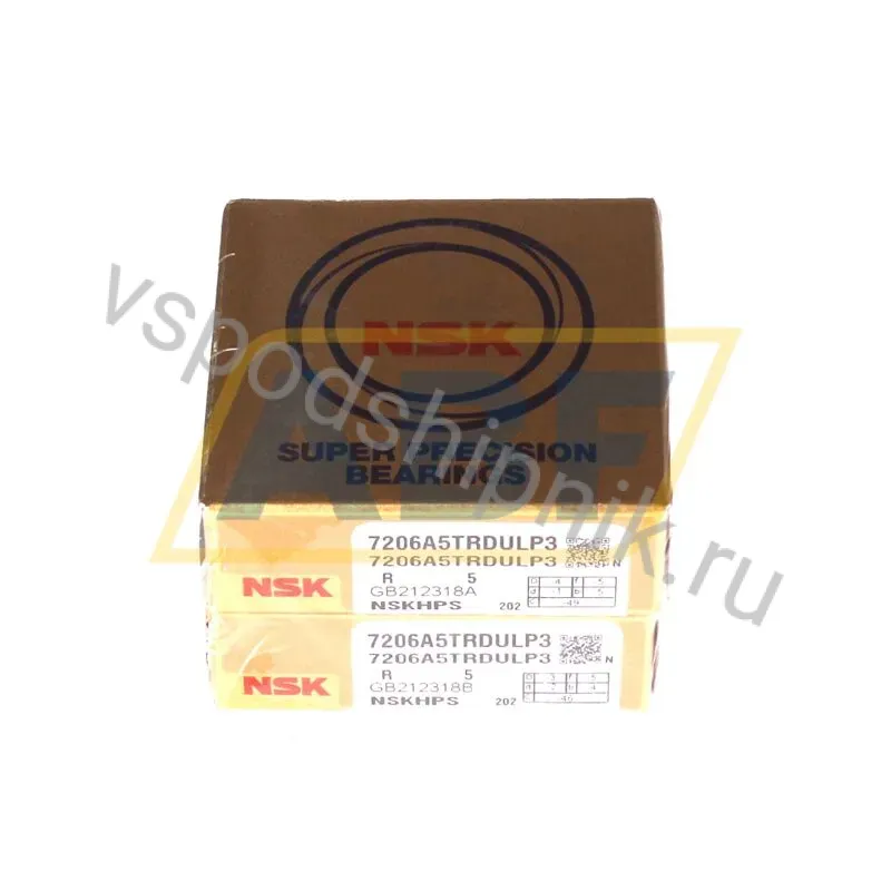 Подшипник шариковый радиально-упорный однорядный 7206A5TRDULP3 NSK 360
