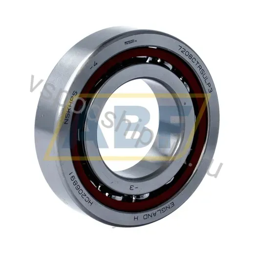 Подшипник шариковый радиально-упорный однорядный 7208CTRSULP3 NSK 40×80×18 мм