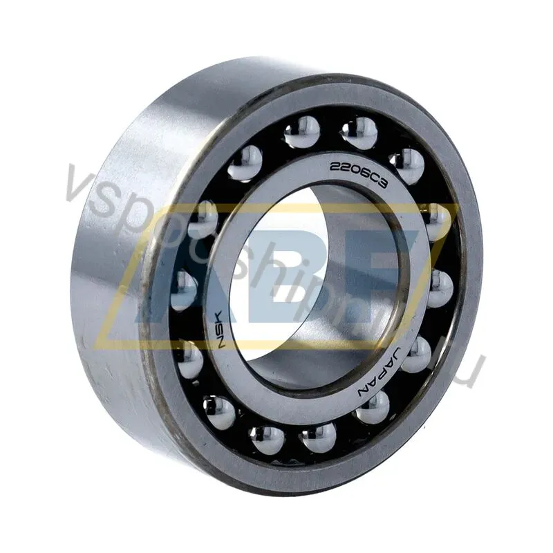 Самоустанавливающийся шариковый подшипник двухрядный 2206C3 NSK 360