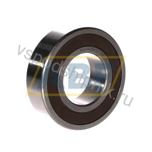 Подшипник шариковый радиальный однорядный 62208 2RS C3 FBJ 40×80×23 мм