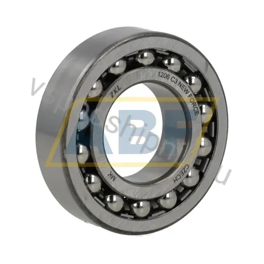 Самоустанавливающийся шариковый подшипник двухрядный 1206C3 NF ZKL 30×62×16 мм