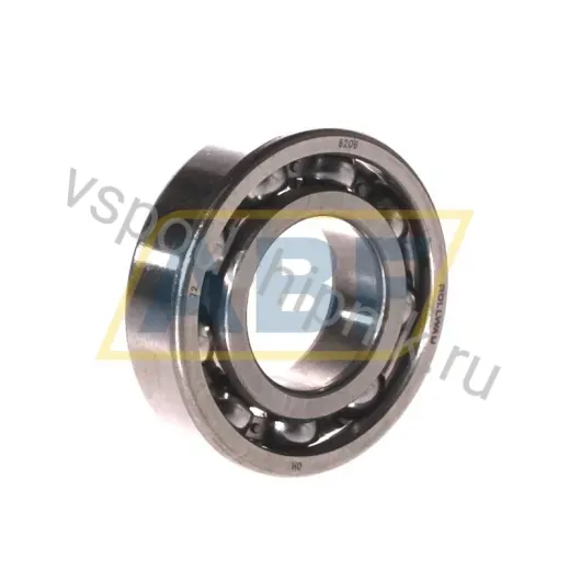 Подшипник шариковый радиальный однорядный 6206 Rollway 30×62×16 мм