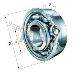 Миниатюрный шариковый подшипник 603-HLC FAG