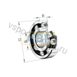 Open 25x52x15mm 6205 FAG