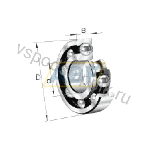 Open 25x52x15mm 6205 FAG 25×52×15 мм