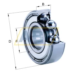 Миниатюрный шариковый подшипник 688-2Z-HLC-R13-20 FAG