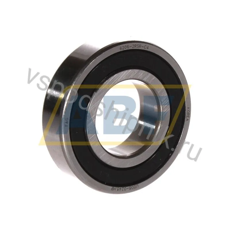 Подшипник шариковый радиальный 6206-2RSR-C4 FAG 360