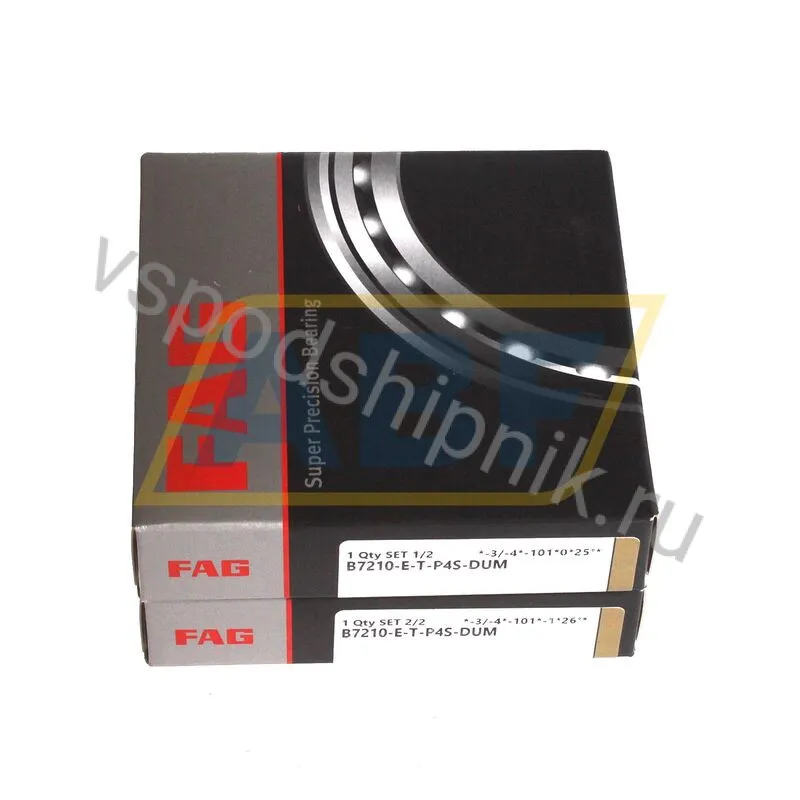 Подшипник шариковый радиально-упорный однорядный B7210-E-T-P4S-DUM FAG 360