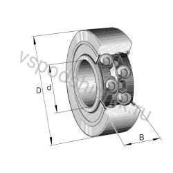 Подшипник шариковый радиально-упорный двухрядный 3312-2RS INA