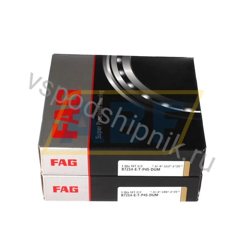 Подшипник шариковый радиально-упорный однорядный B7214-E-T-P4S-DUM FAG 360