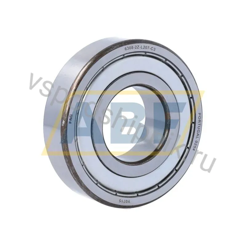 Подшипник шариковый радиальный однорядный 6308-2Z-L207-C3 FAG 360