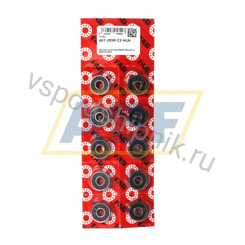Подшипник шариковый радиальный однорядный 607-2RSR-C3-HLN FAG 360