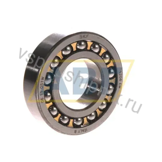 Самоустанавливающийся шариковый подшипник двухрядный 1206EM SKF