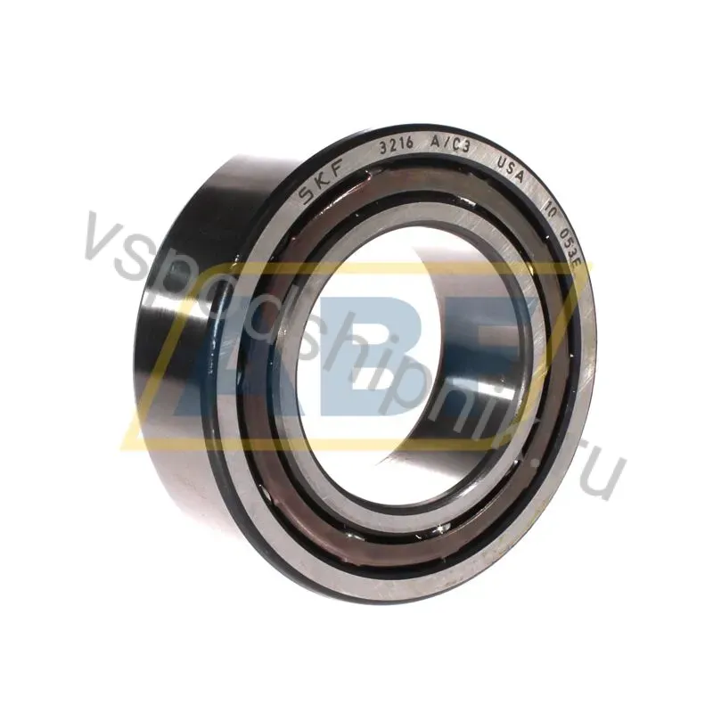 Радиально-упорный шариковый подшипник двухрядный 3216A/C3 SKF 360