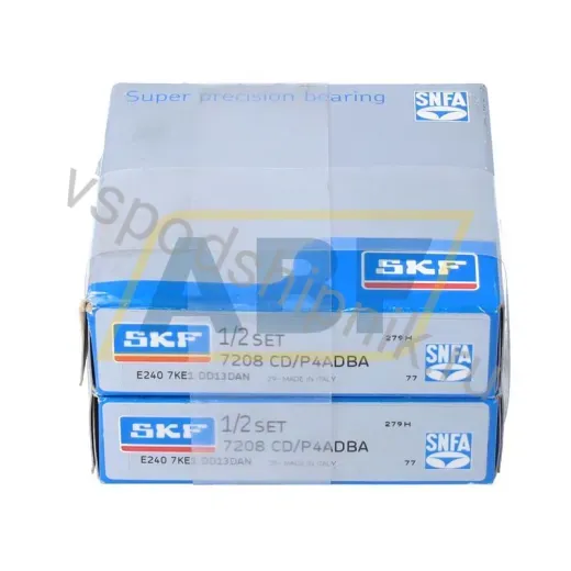 Подшипник шариковый радиально-упорный однорядный 7208CD/P4ADBA SKF 40×80×36 мм