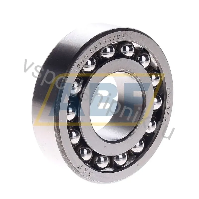 Самоустанавливающийся шариковый подшипник двухрядный 1306EKTN9/C3 SKF 360