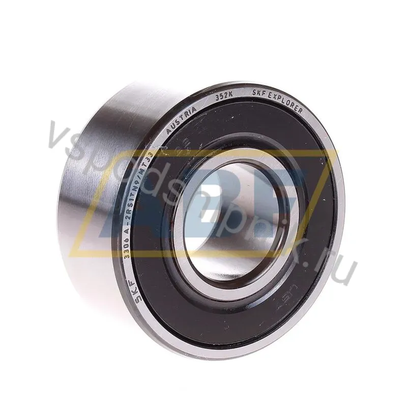 Радиально-упорный шариковый подшипник двухрядный 3306A-2RS1TN9 SKF 360