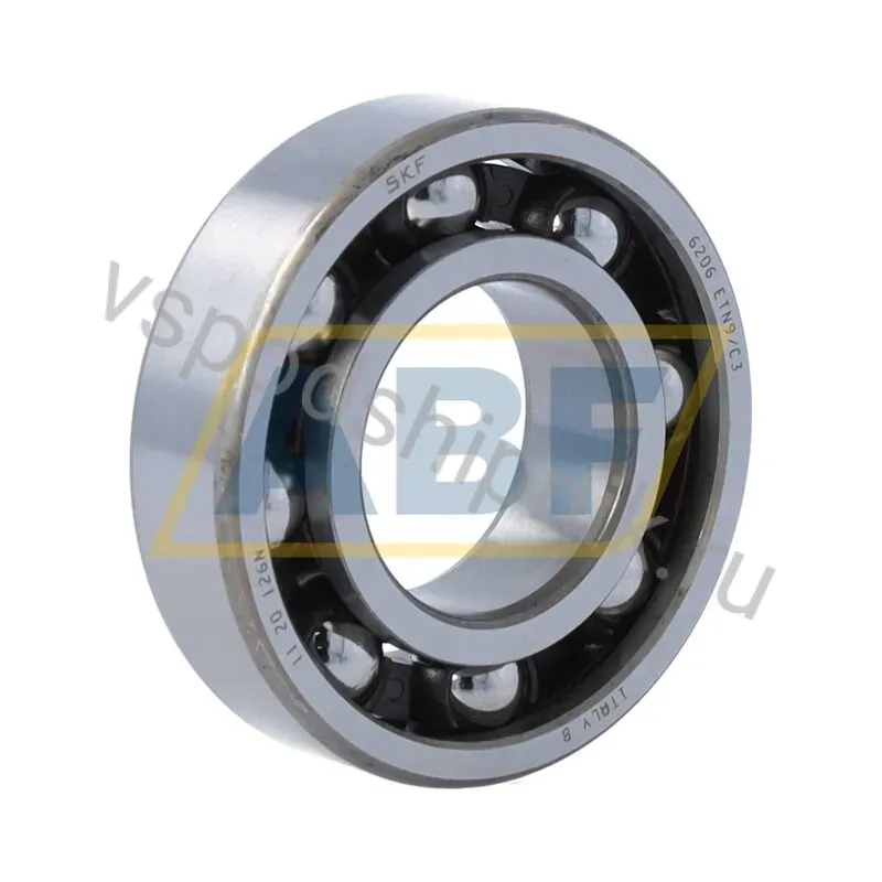 Подшипник шариковый радиальный однорядный 6206ETN9/C3 SKF 360