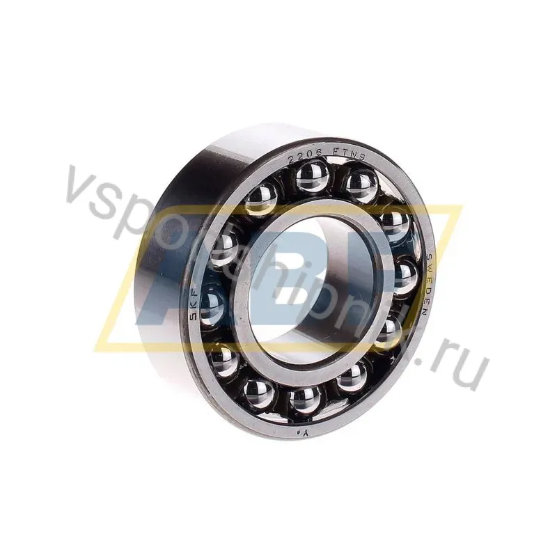 Самоустанавливающийся шариковый подшипник двухрядный 2206ETN9 SKF 360