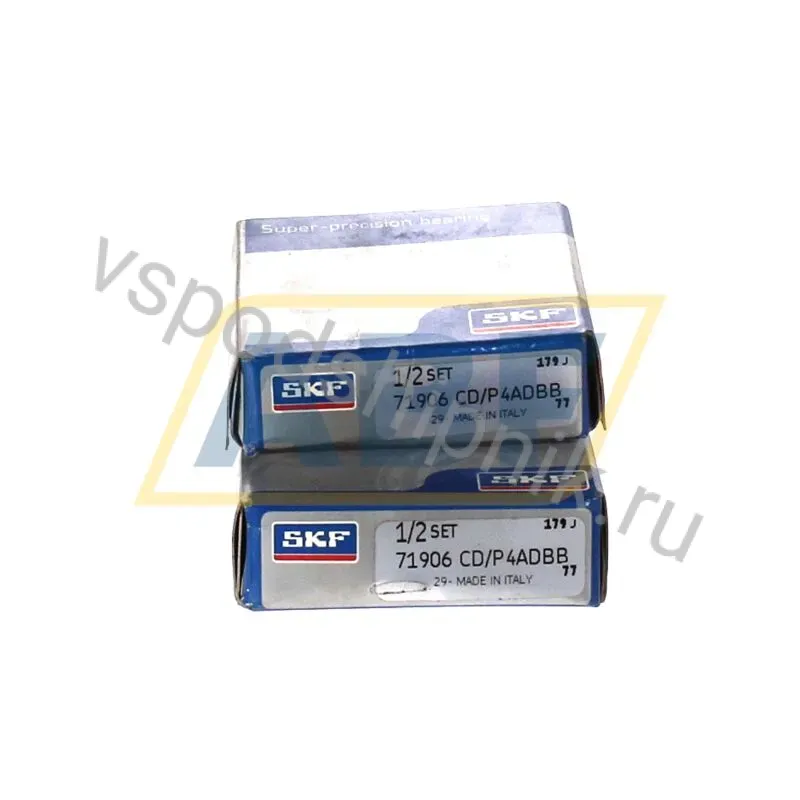 Подшипник шариковый радиально-упорный однорядный 71906CD/P4ADBB SKF 360