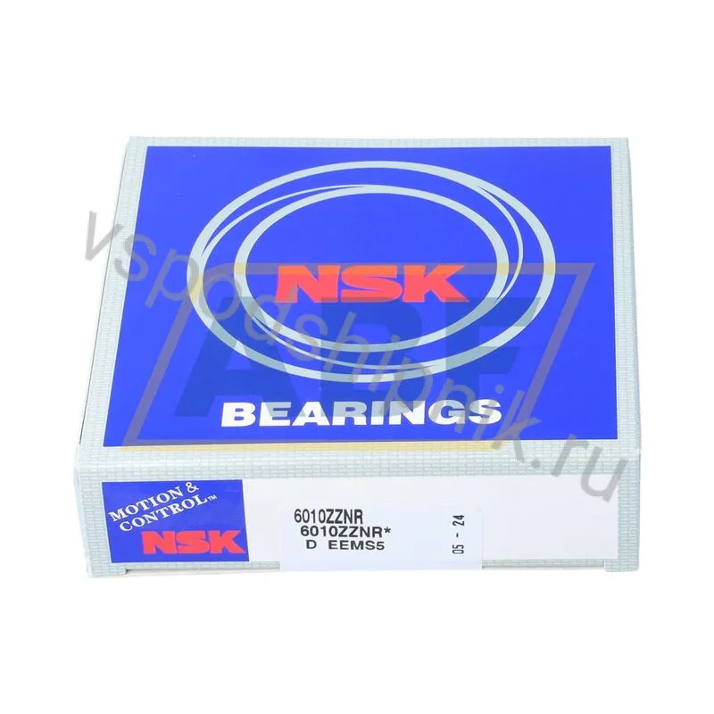 Подшипник шариковый радиальный однорядный 6010ZZNR NSK 360