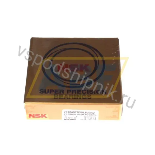 Подшипник шариковый радиально-упорный однорядный 7013A5 TR DUL P3 NSK 65×100×36 мм