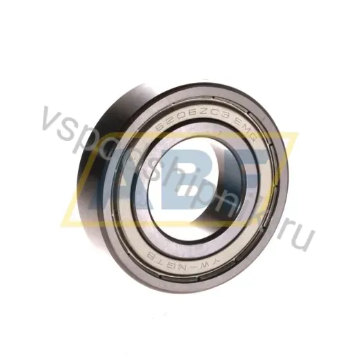 Подшипник шариковый радиальный однорядный 6206ZZ C3 EMQ Neutral 30×62×16 мм