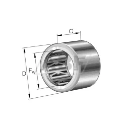 Игольчатый роликовый подшипник с сепаратором HF0812-KF-L564 INA