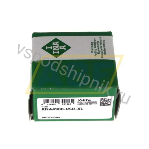 Игольчатый роликовый подшипник с сепаратором RNA4908-RSR-XL INA