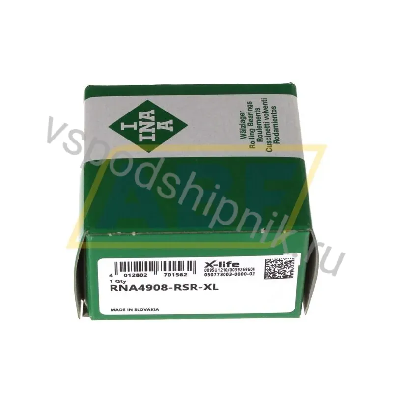 Игольчатый роликовый подшипник с сепаратором RNA4908-RSR-XL INA 360