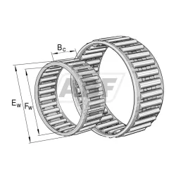 Игольчатый роликовый подшипник с сепаратором KBK10X14X13(CS)/-1-3 INA