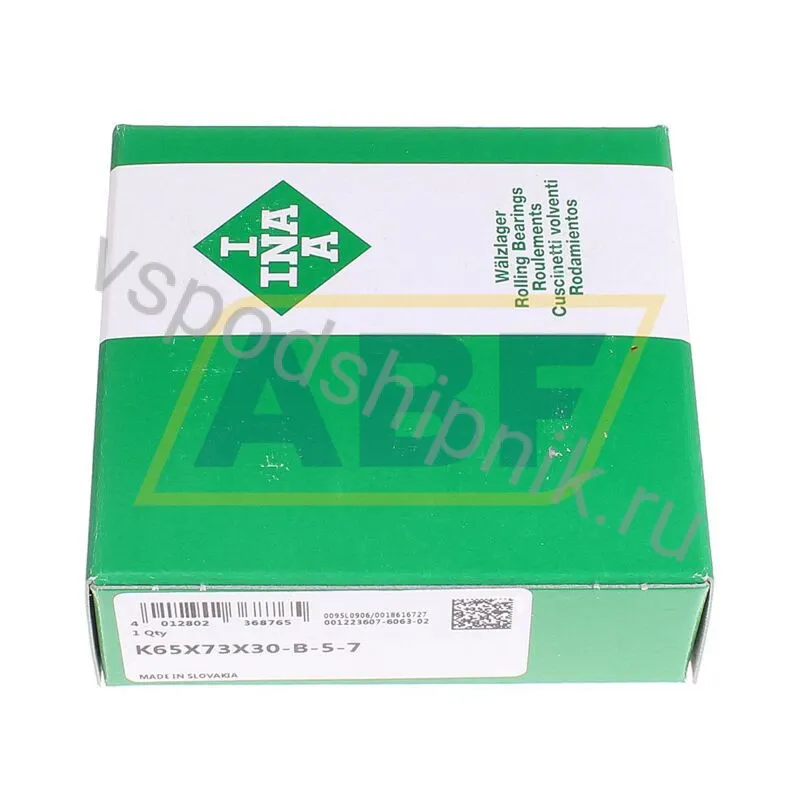 Игольчатый роликовый подшипник с сепаратором K65X73X30-B-5-7 INA 360