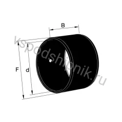 Игольчатый роликовый подшипник с сепаратором IR50X55X20-IS1-EGS INA