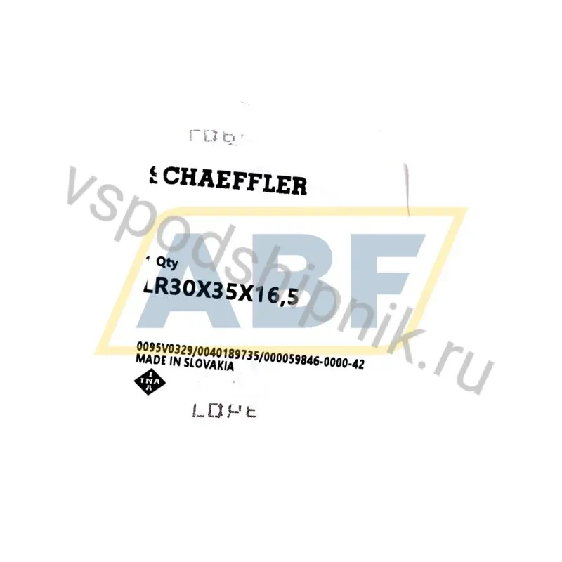 Игольчатый роликовый подшипник с сепаратором LR30X35X16,5 INA 360