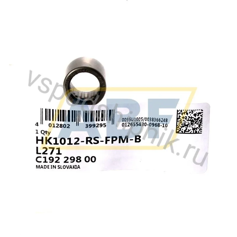 Игольчатый роликовый подшипник с сепаратором HK1012-RS-FPM-B-L271 INA 360