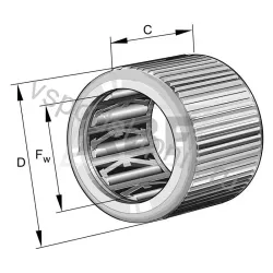 Игольчатый роликовый подшипник с сепаратором HF0812-KF-R-A-L564 INA