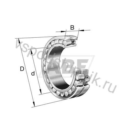 Сферический роликовый подшипник 231/500-B-K-MB FAG 500×830×264 мм