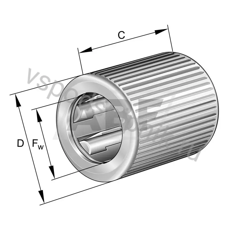 Игольчатый роликовый подшипник с сепаратором HF0812-R-A-L564 INA 360