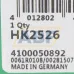 Игольчатый роликовый подшипник с сепаратором HK2526 INA