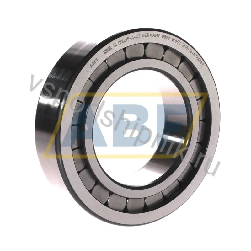 Цилиндрический роликовый подшипник однорядный SL182215-A-C3 INA 360