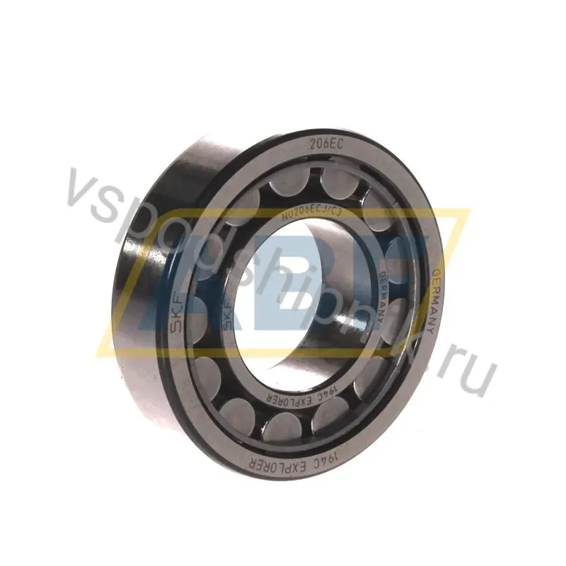 Цилиндрический роликовый подшипник NU NU206ECJ/C3 SKF 360