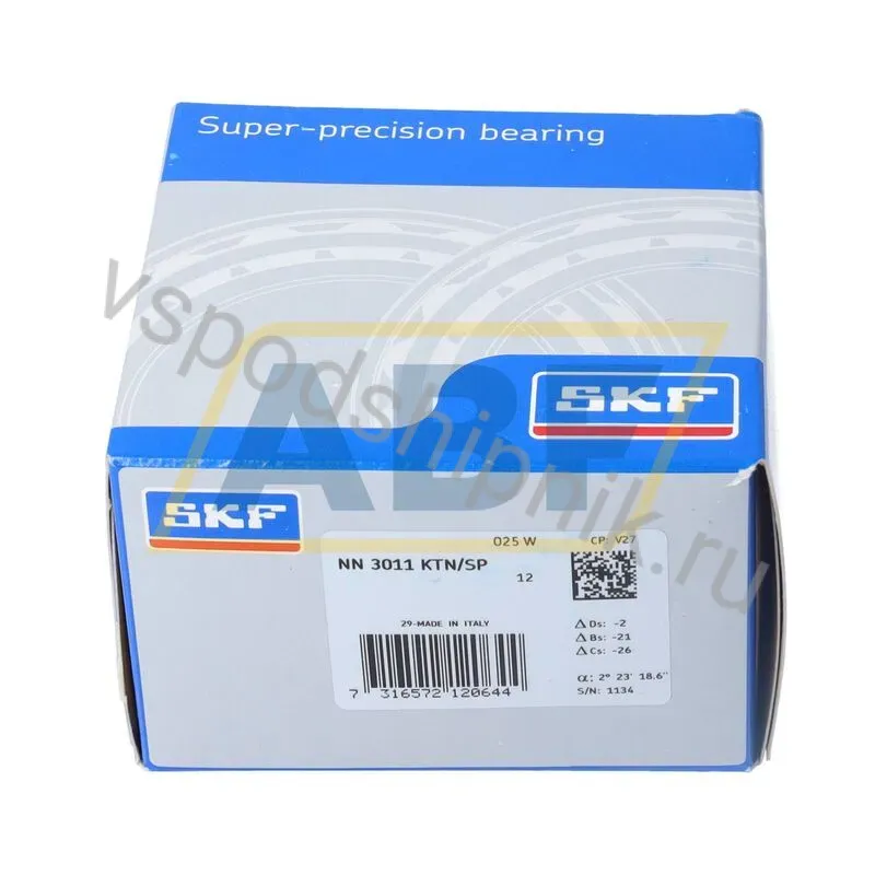 Цилиндрический роликовый подшипник NN3011KTN/SP SKF 360