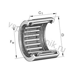 Игольчатый роликовый подшипник с сепаратором SCE1010-PP-L271/STD INA