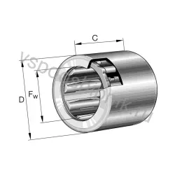 Игольчатый роликовый подшипник с сепаратором HF0612-L091 INA