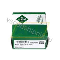 Игольчатый роликовый подшипник с сепаратором RNA06X13X8-TV INA
