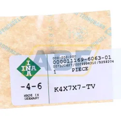 Игольчатый роликовый подшипник с сепаратором K4X7X7-TV INA